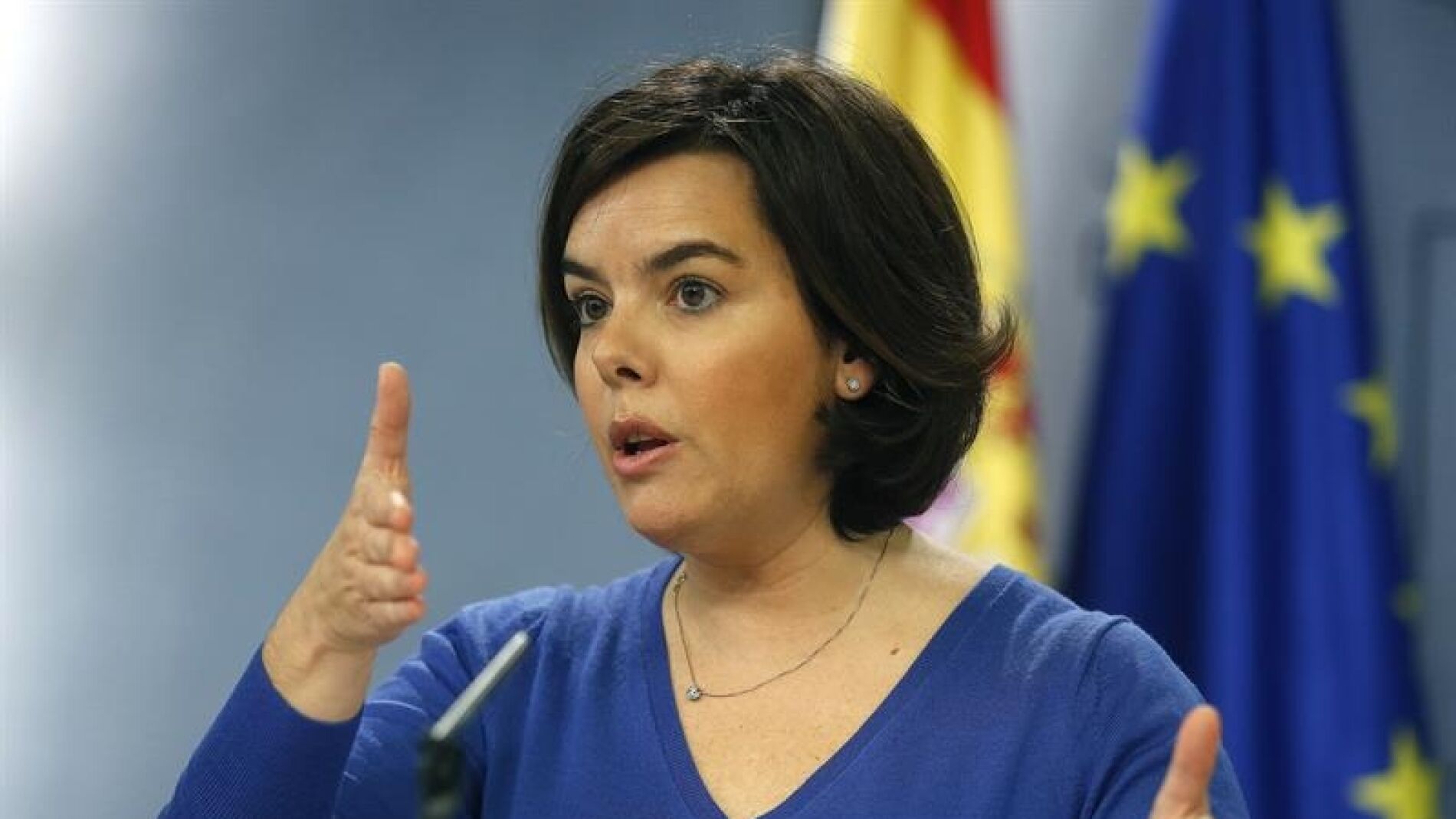La vicepresidenta del Gobierno en funciones, Soraya S&aacute;enz de Santamar&iacute;a