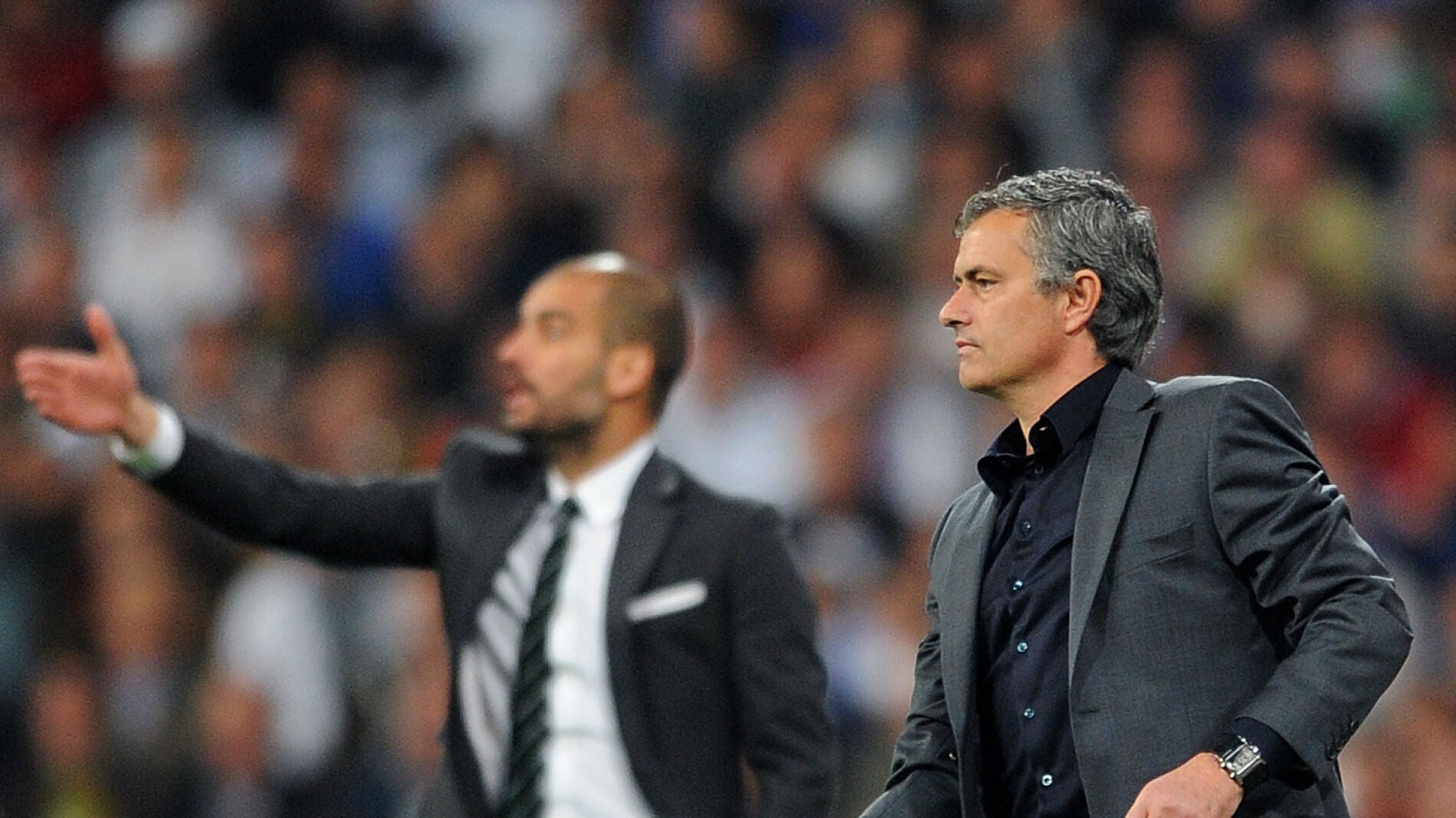Mourinho y Guardiola en un Madrid-Bar&ccedil;a
