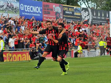 El Reus celebra un gol El Reus celebra un gol