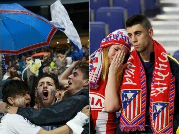 Alegría en el Bernabéu y decepción en el Palacio de los Deportes