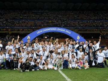 El Real Madrid celebra la Champions