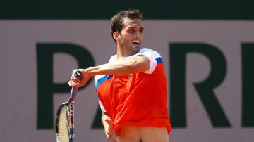 Albert Ramos, en acción en Roland Garros