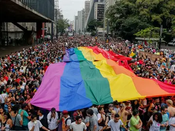 Celebran en Sao Paulo el festival del Orgullo Gay Celebran en Sao Paulo el festival del Orgullo Gay