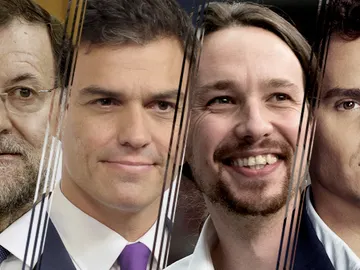 Rajoy, Sánchez, Iglesias y Rivera Rajoy, Sánchez, Iglesias y Rivera