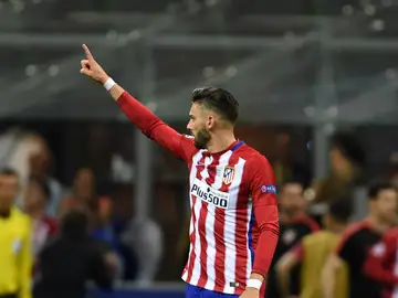 Carrasco, en un partido con el Atlético Carrasco, en un partido con el Atlético
