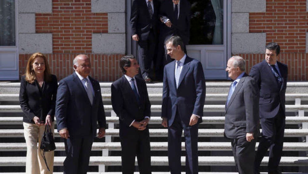 El Rey recibe a Aznar en la Zarzuela
