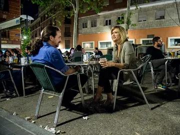 Pablo Iglesias y Susanna Griso en 'Dos días y una noche' Pablo Iglesias y Susanna Griso en 'Dos días y una noche'