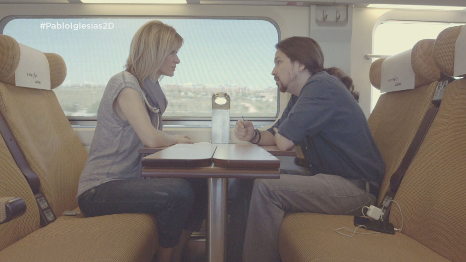 Pablo Iglesias y Susanna Griso en 'Dos d&iacute;as y una noche'