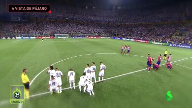 La final de la Champions, a vista de pájaro con la 'spider cam'