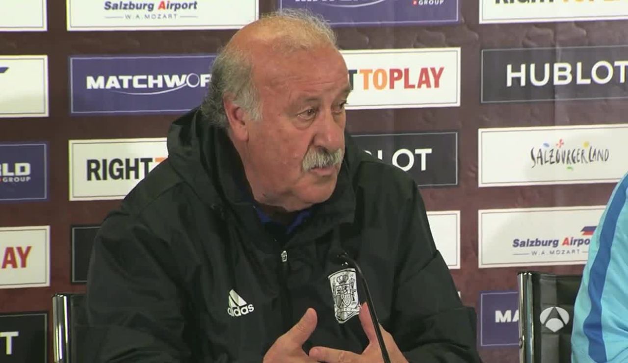 Vicente del Bosque, durante una rueda de prensa Vicente del Bosque, durante una rueda de prensa