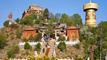 El falso monasterio de Shangri-La, en China.
