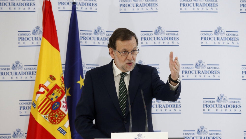 Mariano Rajoy en la inauguración del Consejo General de Procuradores