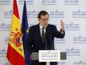 Mariano Rajoy en la inauguración del Consejo General de Procuradores