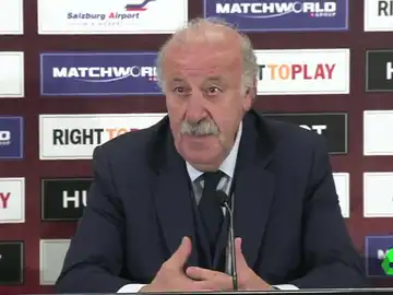 Vicente del Bosque, durante una rueda de prensa Vicente del Bosque, durante una rueda de prensa