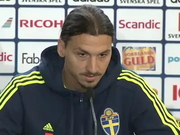 Zlatan Ibrahimovic, durante una rueda de prensa Zlatan Ibrahimovic, durante una rueda de prensa