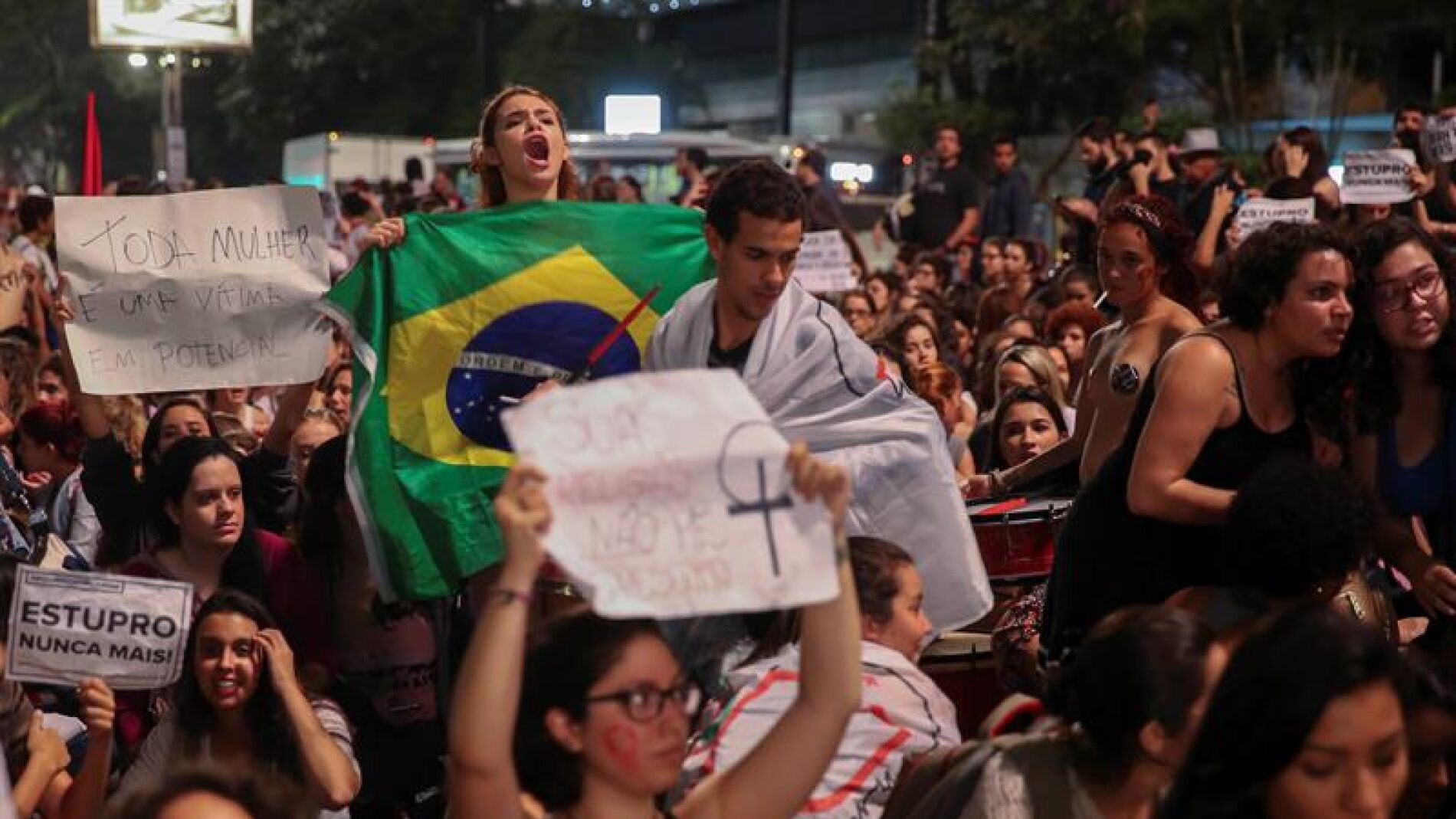 Protesta por la violaci&oacute;n en Brasil