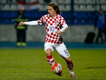 Luka Modric durante un amistoso con Croacia Luka Modric durante un amistoso con Croacia