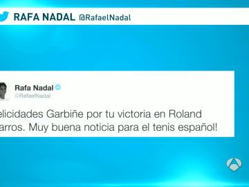 Nadal felicita a Muguruza tras ganar Roland Garros
