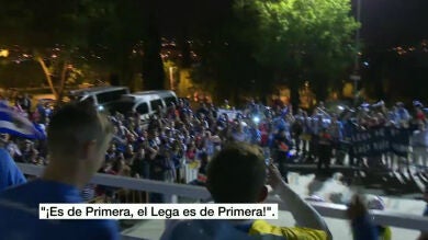 El Leganés festeja junto a su afición su primer ascenso a Primera división