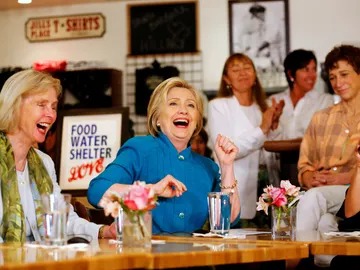 La precandidata demócrata Hillary Clinton La precandidata demócrata Hillary Clinton