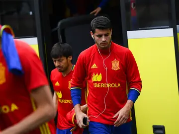 Morata, concentrado con España Morata, concentrado con España