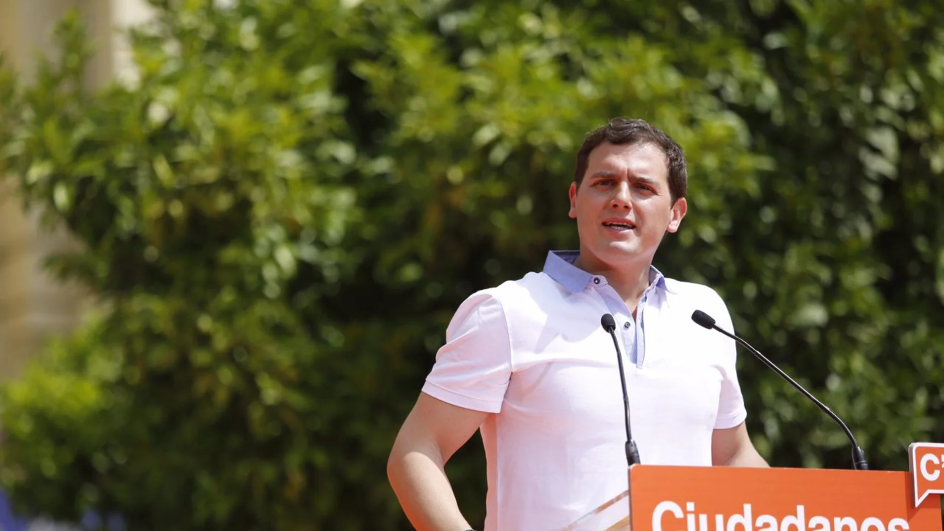 Albert Rivera durante un acto político Albert Rivera durante un acto político