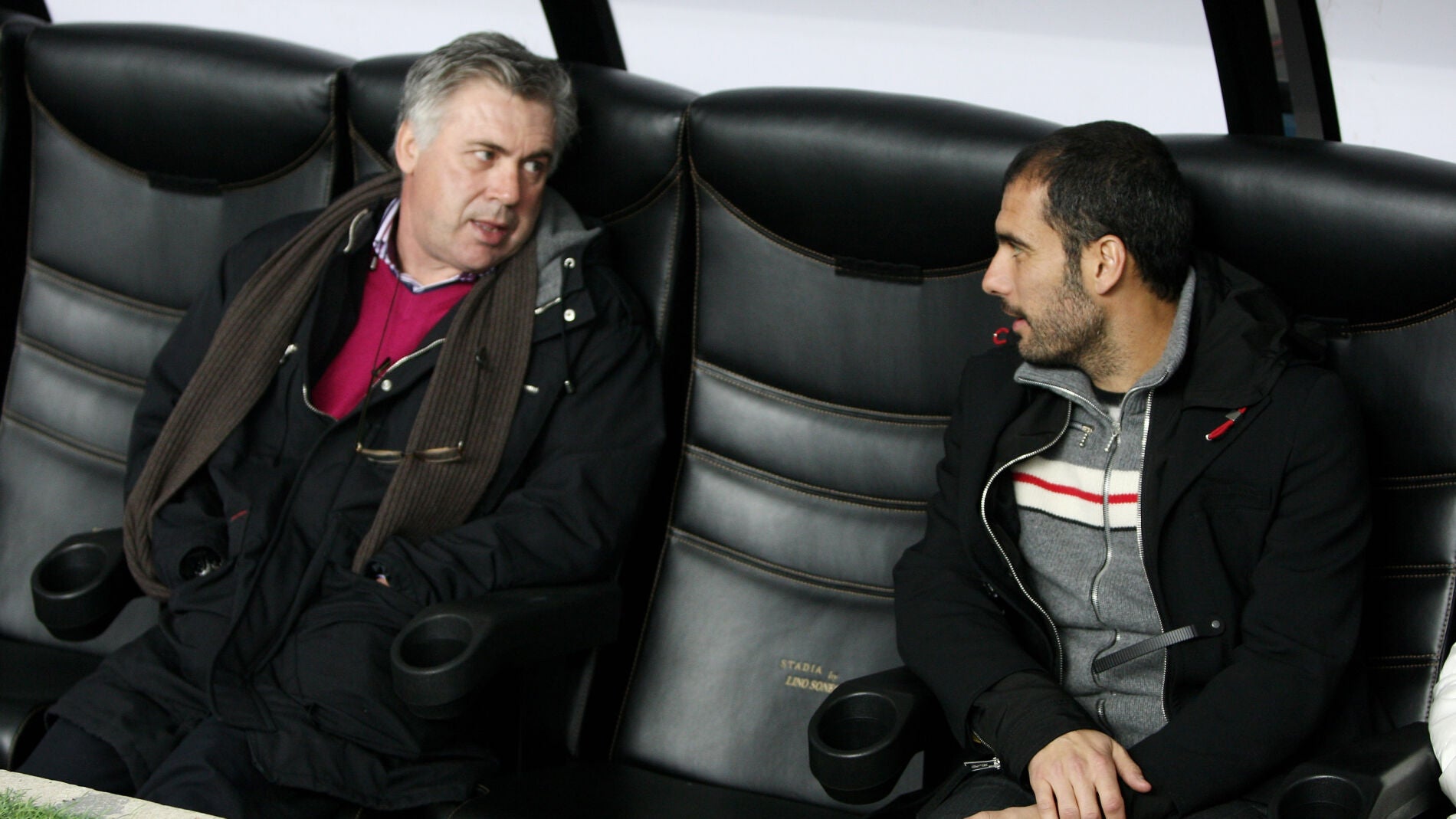 Ancelotti y Guardiola, juntos en un partido ben&eacute;fico en 2008