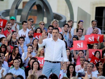 Pedro Sánchez durante el acto en Jerez de la Frontera