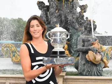 Garbiñe Muguruza, con el Roland Garros en París Garbiñe Muguruza, con el Roland Garros en París