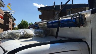 Hallan 50 kilos de marihuana ocultos en el doble fondo de una ambulancia en Soto del Real