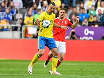 Zlatan Ibrahimovic con la Selección de Suecia