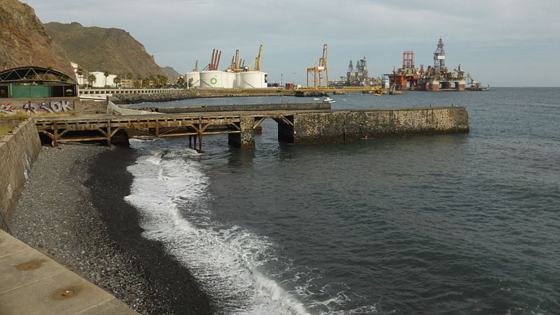 Muelle donde ha sido encontrada la maleta