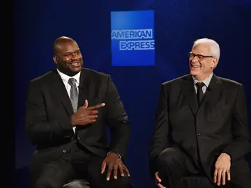 Shaquille O'Neal y Phil Jackson, juntos en un acto Shaquille O'Neal y Phil Jackson, juntos en un acto