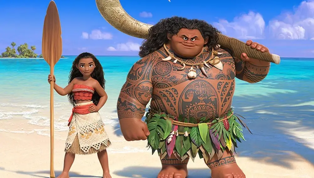 Vaiana y Maui en la próxima película de Disney