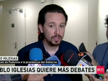 Frame 17.027601 de: Pablo Iglesias pide al PSOE que diga con quiere pactar
