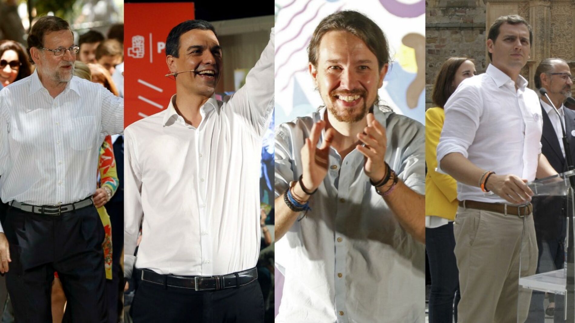 Rajoy, S&aacute;nchez, Iglesias y Rivera
