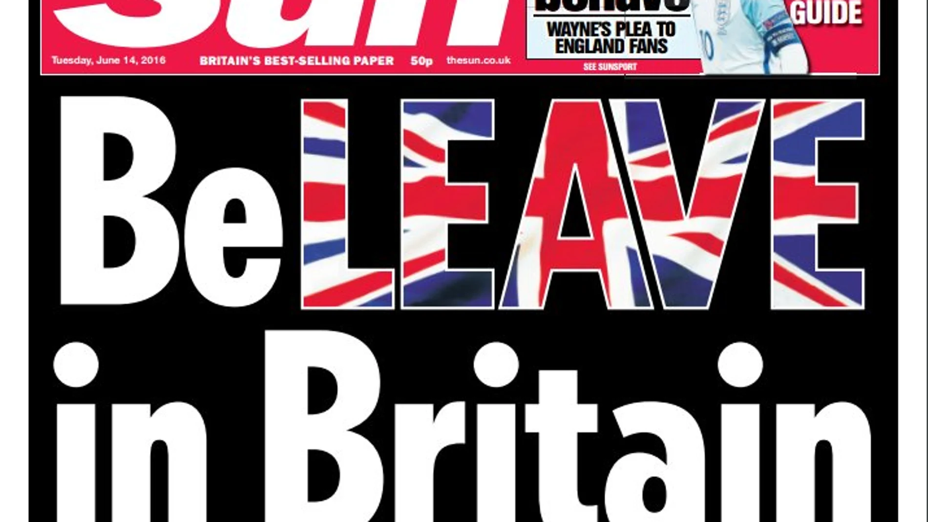 Portada de 'The Sun' Portada de 'The Sun'
