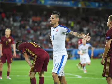 Hamsik celebra su golazo ante Rusia Hamsik celebra su golazo ante Rusia