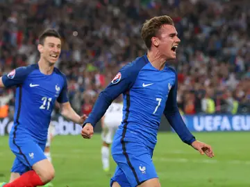 Griezmann celebra su gol ante Albania Griezmann celebra su gol ante Albania