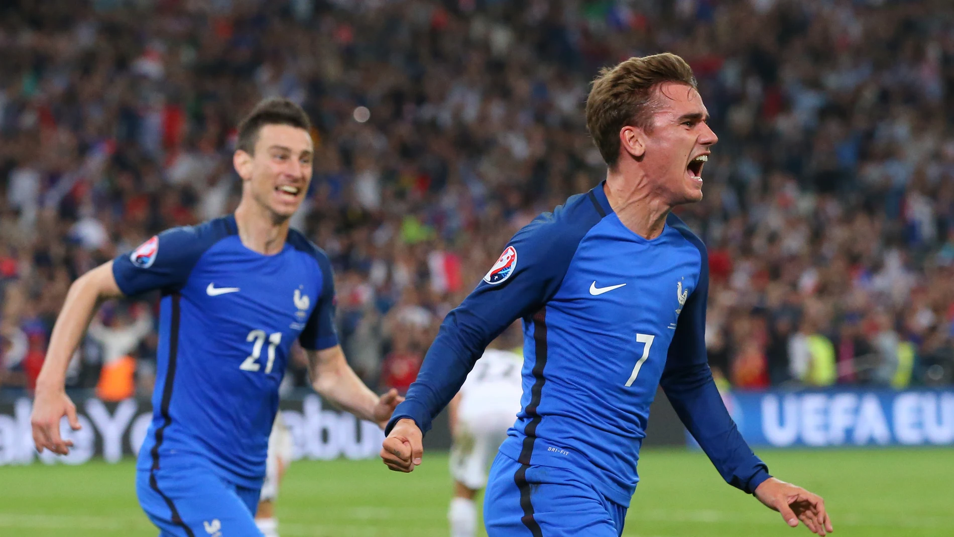 Griezmann celebra su gol ante Albania Griezmann celebra su gol ante Albania