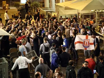 Hinchas ingleses en Francia Hinchas ingleses en Francia