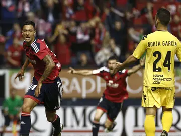 Maikel Mesa celebra el segundo gol ante el Girona Maikel Mesa celebra el segundo gol ante el Girona