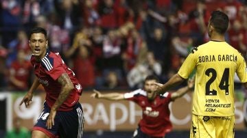  Maikel Mesa celebra el segundo gol ante el Girona