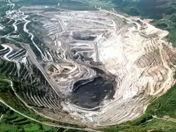 Así era la mina antes del lago Así era la mina antes del lago