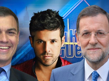 Pedro Sánchez, Mariano Rajoy y Pablo López en 'El Hormiguero 3.0'