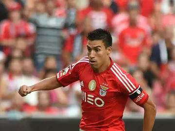 Nicolás Gaitán con el Benfica de Portugal Nicolás Gaitán con el Benfica de Portugal