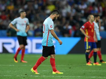 Arda Turan, cabizbajo Arda Turan, cabizbajo