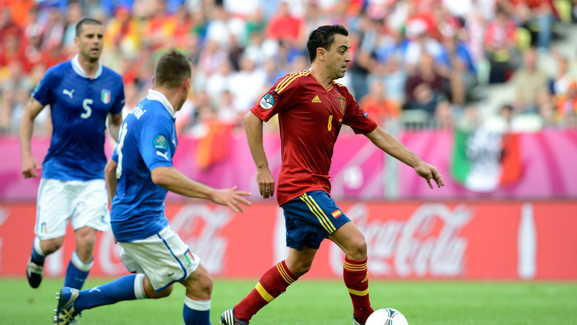 Xavi Hern&aacute;ndez, durante un partido contra Italia