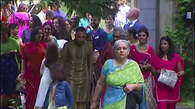 Una pareja india celebra por todo lo alto su boda en Bilbao 