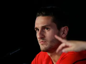 Koke, en rueda de prensa Koke, en rueda de prensa